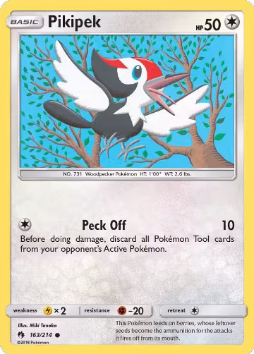 Pikipek (163) (163/214), SM - Lost Thunder — Pokémon card price