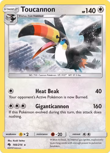 Toucannon (166/214), SM - Lost Thunder — Pokémon card price