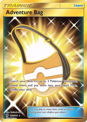Adventure Bag (Secret) (228/214), SM - Lost Thunder — Pokémon card price