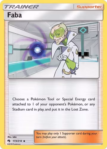 Faba (173/214), SM - Lost Thunder — Pokémon card price