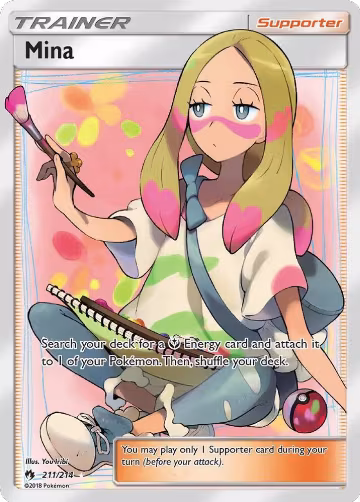 Mina (Full Art) (211/214), SM - Lost Thunder — Pokémon card price
