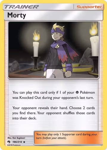 Morty (186/214), SM - Lost Thunder — Pokémon card price
