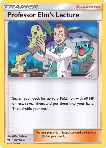 Professor Elm's Lecture (188/214), SM - Lost Thunder — Pokémon card price