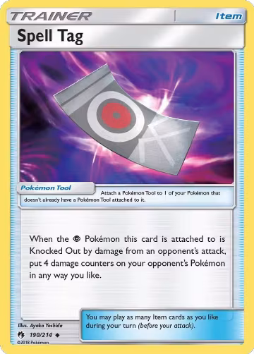 Spell Tag (190/214), SM - Lost Thunder — Pokémon card price