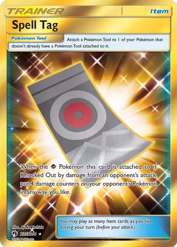 Spell Tag (Secret) (235/214), SM - Lost Thunder — Pokémon card price