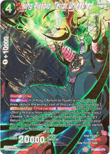 King Piccolo, Terror Unleashed (SPR) (BT5-022), Miraculous Revival — DB Super card price