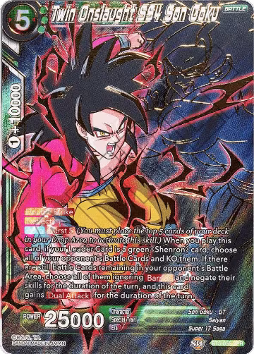 Twin Onslaught SS4 Son Goku (SPR) (BT5-055), Miraculous Revival — DB Super card price