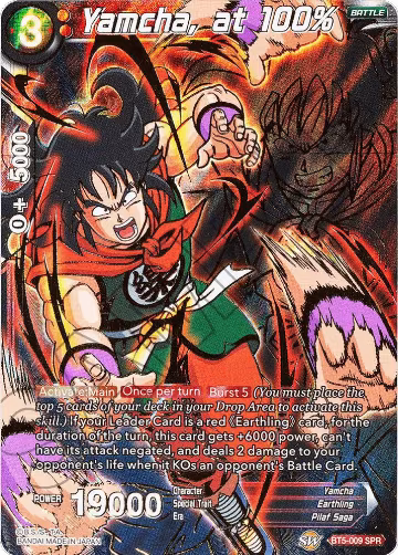 Yamcha, at 100% (SPR) (BT5-009), Miraculous Revival — DB Super card price