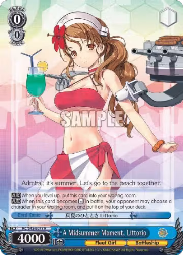 A Midsummer Moment, Littorio (KC/S42-E077 R), KanColle: Arrival! Reinforcement Fleets from Europe! — Weiß Schwarz card price