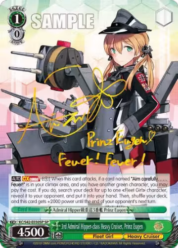 3rd Admiral Hipper-class Heavy Cruiser, Prinz Eugen (SP) (KC/S42-E030SP SP), KanColle: Arrival! Reinforcement Fleets from Europe! — Weiß Schwarz card price