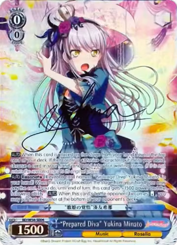 "Prepared Diva" Yukina Minato (Alternate Art Promo) (BD/W54-SE04), BanG Dream! Girls Band Party! — Weiß Schwarz card price