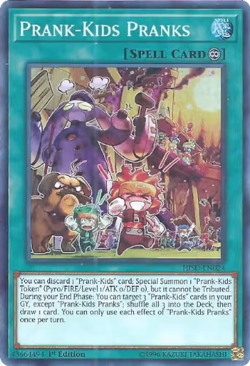 Prank-Kids Pranks (HISU-EN024), Hidden Summoners — Yu-Gi-Oh! card price