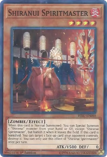 Shiranui Spiritmaster (HISU-EN048), Hidden Summoners — Yu-Gi-Oh! card price