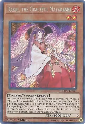 Dakki, the Graceful Mayakashi (HISU-EN027), Hidden Summoners — Yu-Gi-Oh! card price