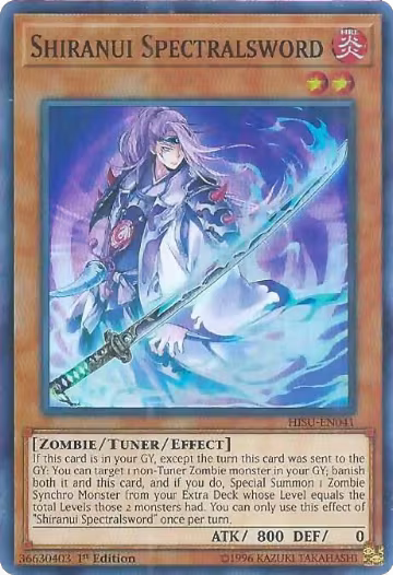 Shiranui Spectralsword (HISU-EN041), Hidden Summoners — Yu-Gi-Oh! card price