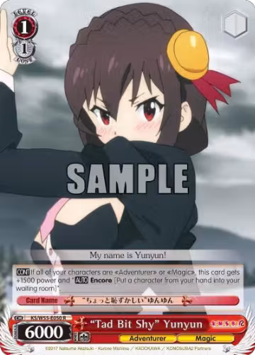 "Tad Bit Shy" Yunyun (KS/W55-E050 R), KonoSuba 2 — Weiß Schwarz card price