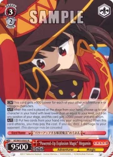 "Powered-Up Explosion Magic" Megumin (KS/W55-E053 R), KonoSuba 2 — Weiß Schwarz card price