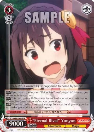 "Eternal Rival" Yunyun (SR) (KS/W55-E052S SR), KonoSuba 2 — Weiß Schwarz card price
