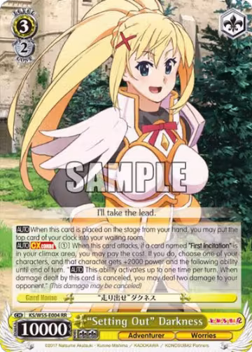 "Setting Out" Darkness (KS/W55-E004 RR), KonoSuba 2 — Weiß Schwarz card price