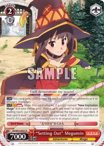 "Setting Out" Megumin (KS/W55-E051 R), KonoSuba 2 — Weiß Schwarz card price
