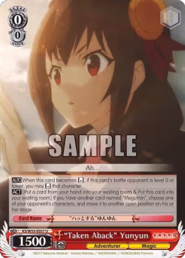 "Taken Aback" Yunyun (KS/W55-E057 U), KonoSuba 2 — Weiß Schwarz card price