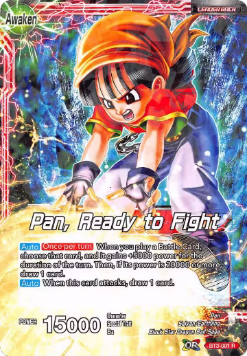 Pan // Pan, Ready to Fight (2018 Big Card Pack) (BT3-001), Promotion Cards — DB Super card price