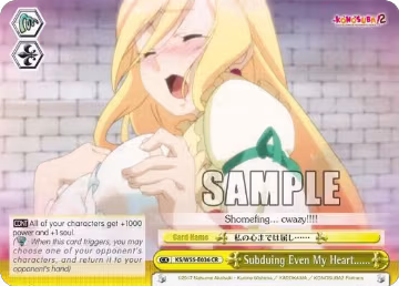 Subduing Even My Heart...... (KS/W55-E036 CR), KonoSuba 2 — Weiß Schwarz card price