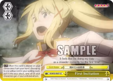 First Incitation (KS/W55-E037 CC), KonoSuba 2 — Weiß Schwarz card price