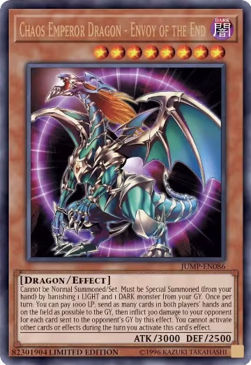 Chaos Emperor Dragon - Envoy of the End (JUMP-EN086), Shonen Jump Magazine Promos — Yu-Gi-Oh! card price