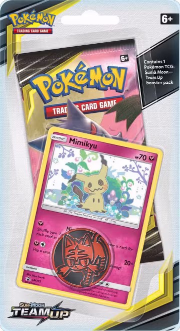 Team Up Single Pack Blister [Mimikyu], SM - Team Up — Pokémon sealed product price