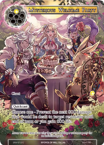 Mysterious Welcome Party (Full Art) (SNV-012), The Strangers of New Valhalla — Force of Will card price