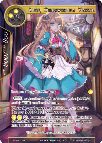 Alice, Otherworldly Visitor (Full Art) (SNV-001), The Strangers of New Valhalla — Force of Will card price