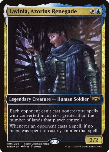 Lavinia, Azorius Renegade (189), Game Day & Store Championship Promos — Magic card price