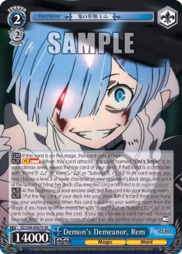 Demon's Demeanor, Rem (SR) (RZ/S46-E067S SR), ZERO — Weiß Schwarz card price