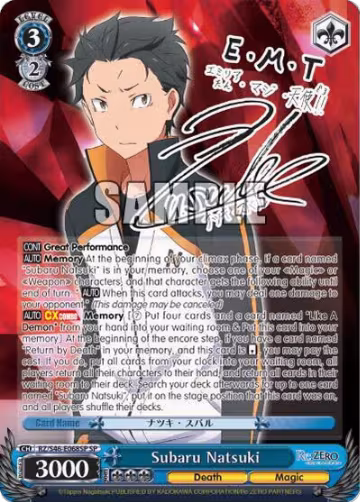 Subaru Natsuki (SP) (RZ/S46-E068SP SP), ZERO — Weiß Schwarz card price