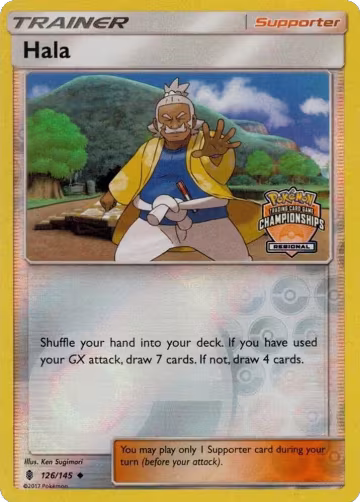 Hala - 126/145 (Regional Championships) (126/145), League & Championship Cards — Pokémon card price