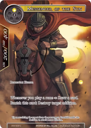 Messenger of the Sun (Full Art) (SNV-008), The Strangers of New Valhalla — Force of Will card price