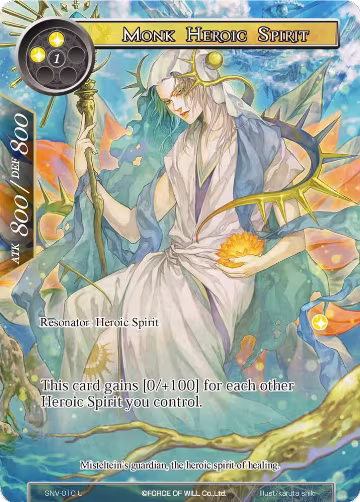Monk Heroic Spirit (Full Art) (SNV-010), The Strangers of New Valhalla — Force of Will card price