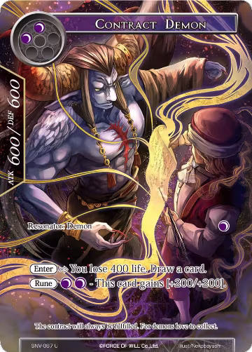 Contract Demon (Full Art) (SNV-087), The Strangers of New Valhalla — Force of Will card price