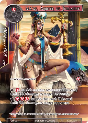 Ma'at, Arbiter of Judgment (Full Art) (SNV-027), The Strangers of New Valhalla — Force of Will card price