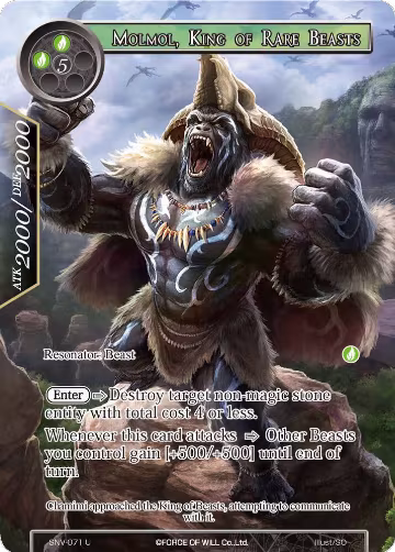 Molmol, King of Rare Beasts (Full Art) (SNV-071), The Strangers of New Valhalla — Force of Will card price