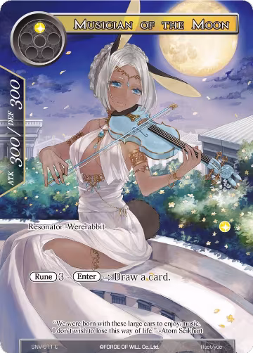 Musician of the Moon (Full Art) (SNV-011), The Strangers of New Valhalla — Force of Will card price