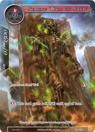 Searing Wall of Sand (Full Art) (SNV-035), The Strangers of New Valhalla — Force of Will card price