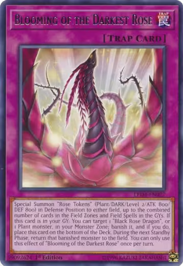 Blooming of the Darkest Rose (LED4-EN027), Legendary Duelists: Sisters of the Rose — Yu-Gi-Oh! card price