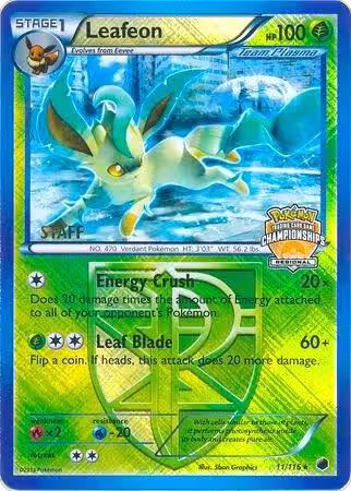 Leafeon - 11/116 (Regional Championships) [Staff] (011/116), League & Championship Cards — Pokémon card price