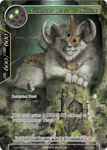 Guardian Beast of Nature (Full Art) (SNV-068), The Strangers of New Valhalla — Force of Will card price