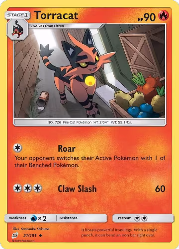 Torracat (21/181), SM - Team Up — Pokémon card price