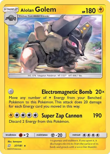 Alolan Golem (37/181), SM - Team Up — Pokémon card price