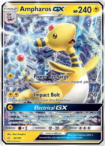 Ampharos GX (43/181), SM - Team Up — Pokémon card price