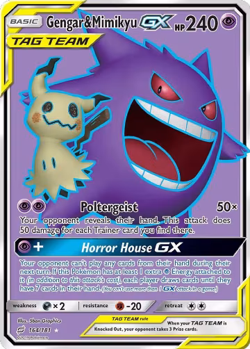 Gengar & Mimikyu GX (Full Art) (164/181), SM - Team Up — Pokémon card price